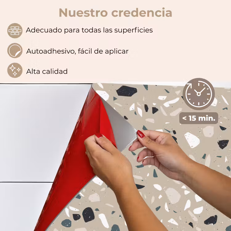 Salpicaderos de cocina - Terrazo - Motivo - Verde — 4