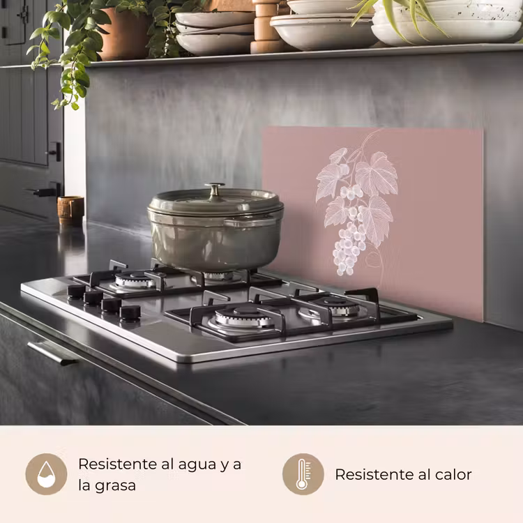 Salpicaderos de cocina - Truss - Uvas - Ilustración - Hojas — 2