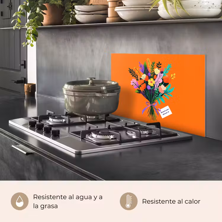Salpicaderos de cocina - Tarjeta - Ramo - Flores — 2
