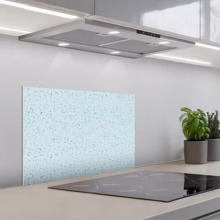Salpicaderos de cocina - Terrazo - Estampado - Colorido - Azul bebé — 1