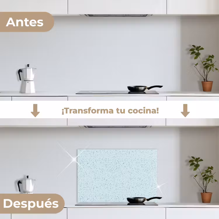 Salpicaderos de cocina - Terrazo - Estampado - Colorido - Azul bebé — 7