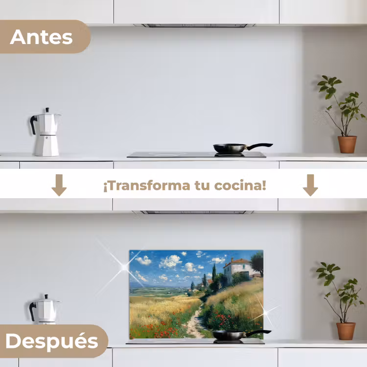 Salpicaderos de cocina - Pista de arena - Casa - Árboles - Césped — 7