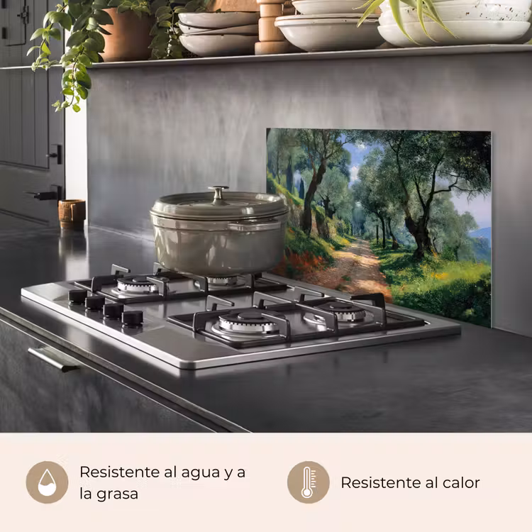 Salpicaderos de cocina - Sendero - Árboles - Sombra - — 2