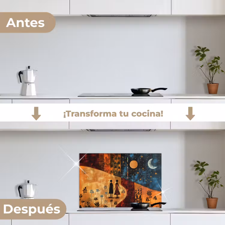 Salpicaderos de cocina - Siluetas - Abstracto - Sol - Luna — 7