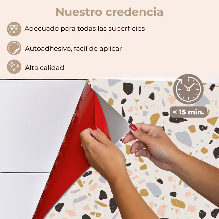 Salpicaderos de cocina - Terrazo - Motivo - Neutro - Suave - Multi — 4
