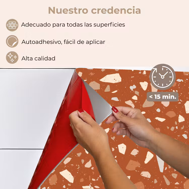 Salpicaderos de cocina - Terrazo - Patrón - Arcilla — 4