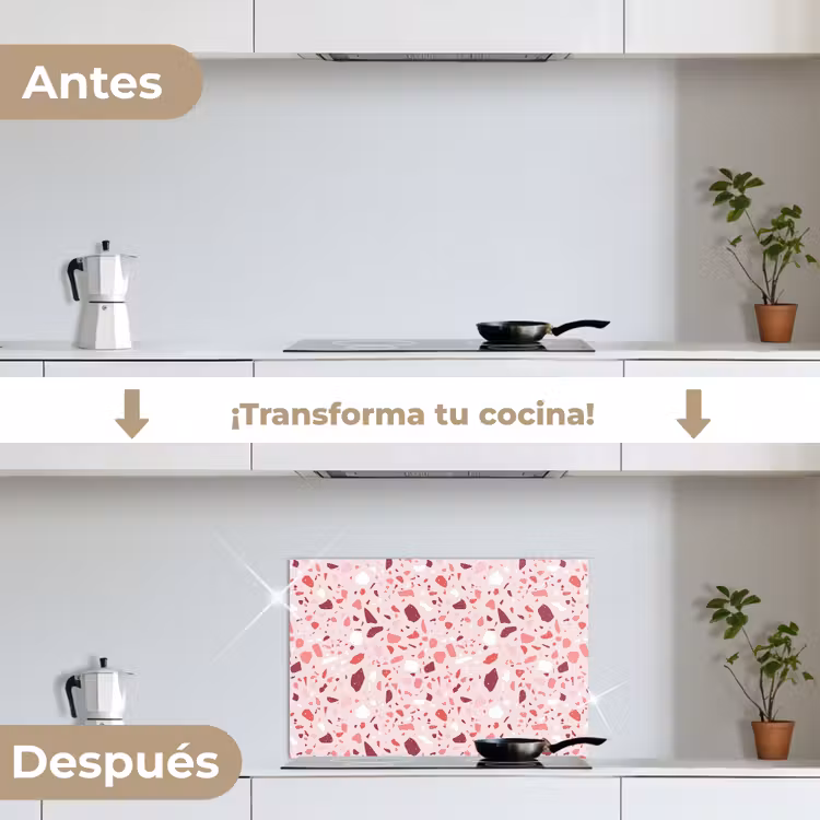 Salpicaderos de cocina - Terrazo - Patrón - Rosa — 7