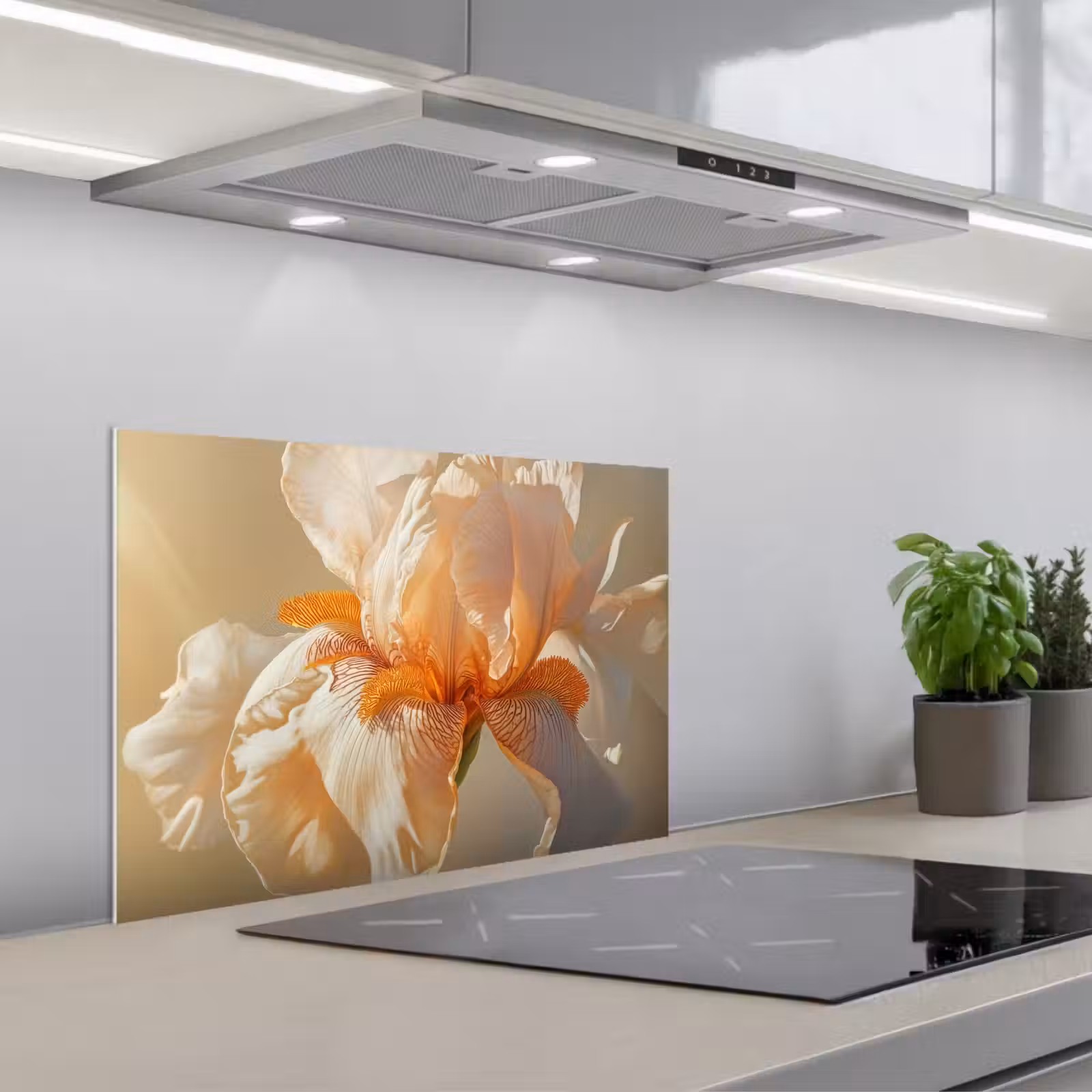 Salpicaderos de cocina - Primer plano - Naranja - Iris — 1