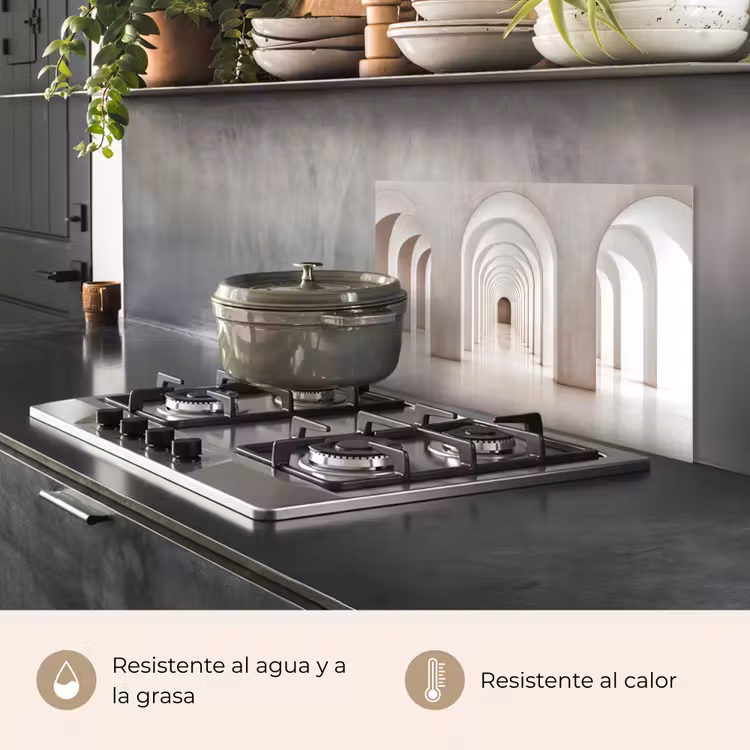 Salpicaderos de cocina - Pasillo - Arcos - Simétrico - Moderno — 2