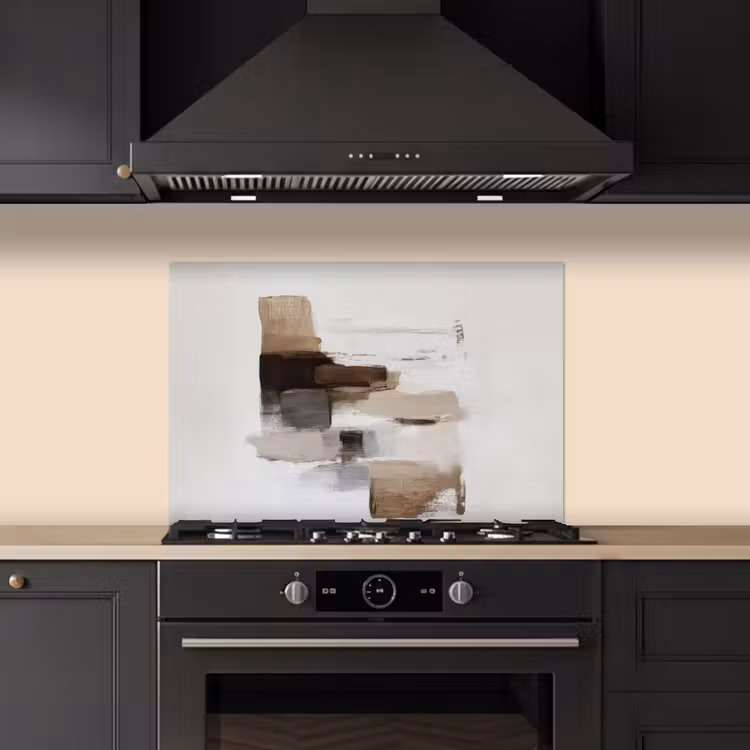 Salpicaderos de cocina - Pinceladas - Equilibrio - Beige - Marrón — 5