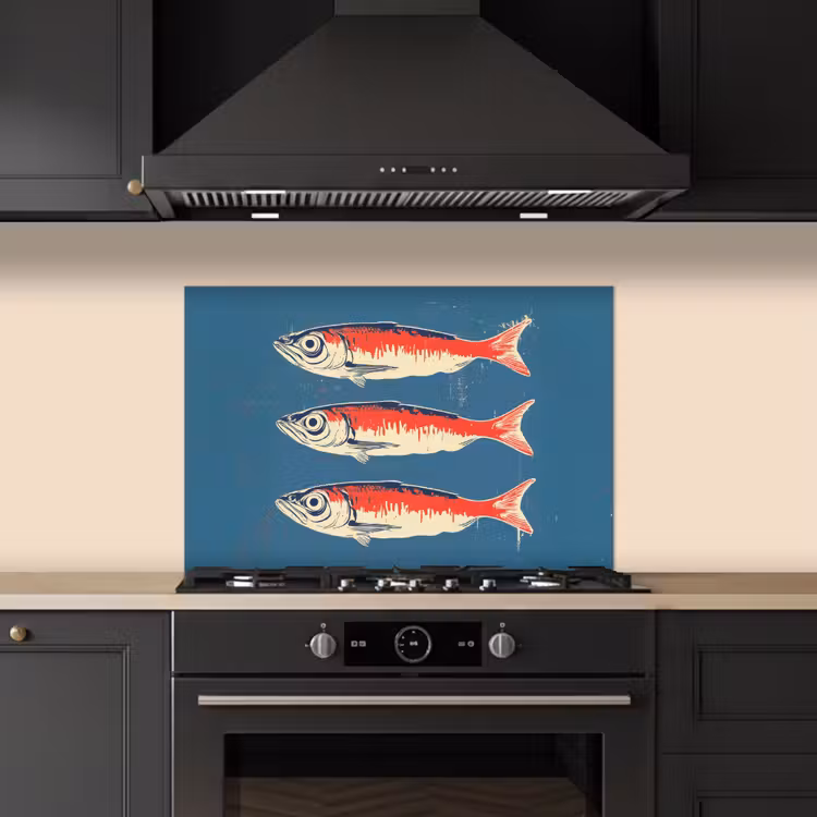 Salpicaderos de cocina - Piscis - Rojo - Azul — 5