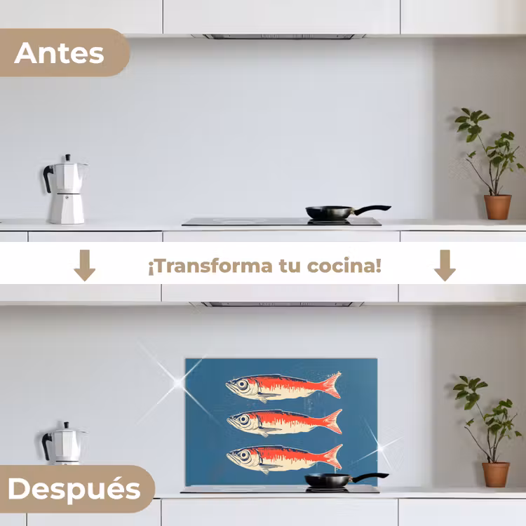 Salpicaderos de cocina - Piscis - Rojo - Azul — 7