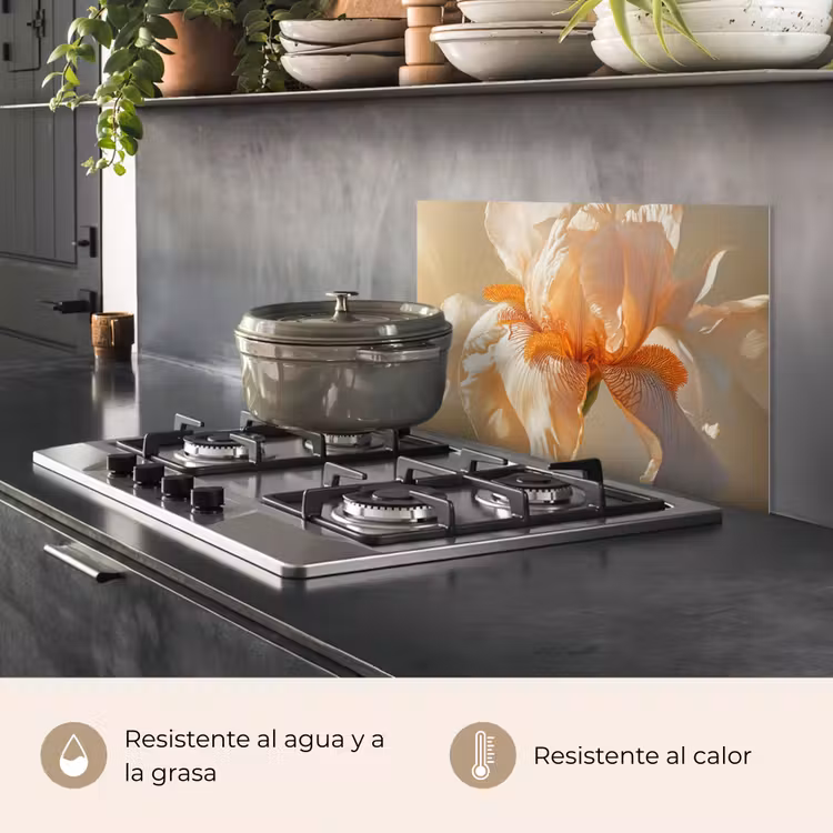 Salpicaderos de cocina - Primer plano - Naranja - Iris — 2