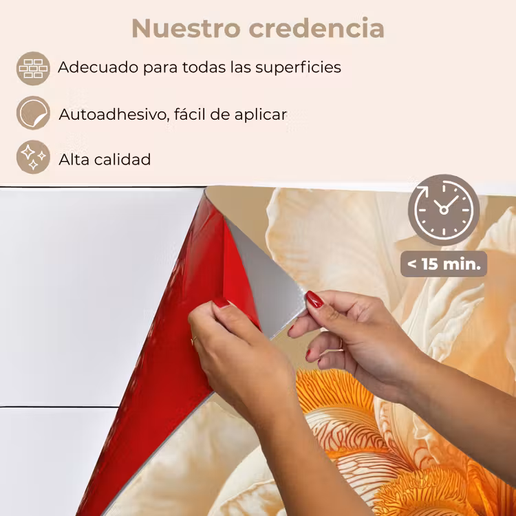 Salpicaderos de cocina - Primer plano - Naranja - Iris — 4