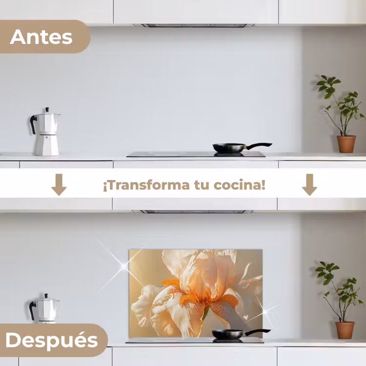 Salpicaderos de cocina - Primer plano - Naranja - Iris — 7