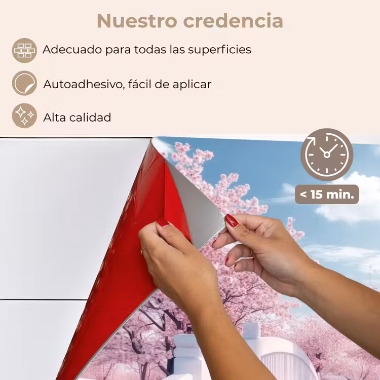 Salpicaderos de cocina - Puente - Cerezos - Blanco — 4