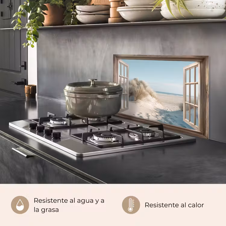 Salpicaderos de cocina - Vista - Pradera alta - Dunas - Mar - Paisaje — 2