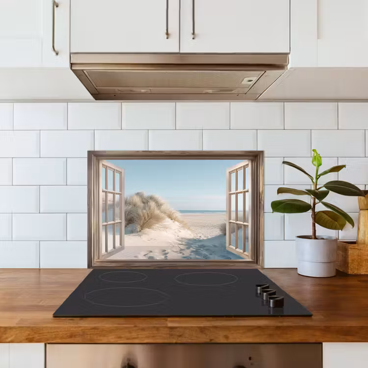 Salpicaderos de cocina - Vista - Pradera alta - Dunas - Mar - Paisaje — 3