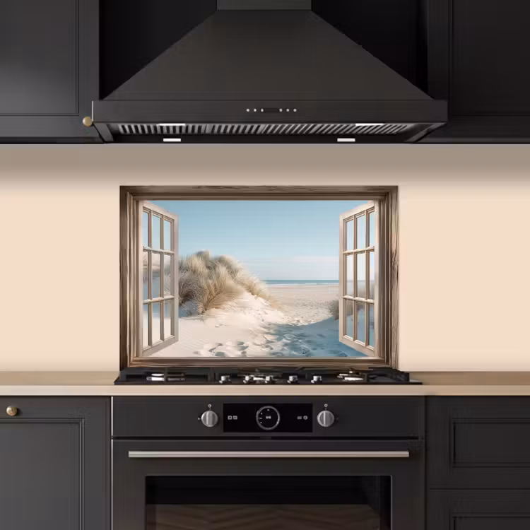 Salpicaderos de cocina - Vista - Pradera alta - Dunas - Mar - Paisaje — 5
