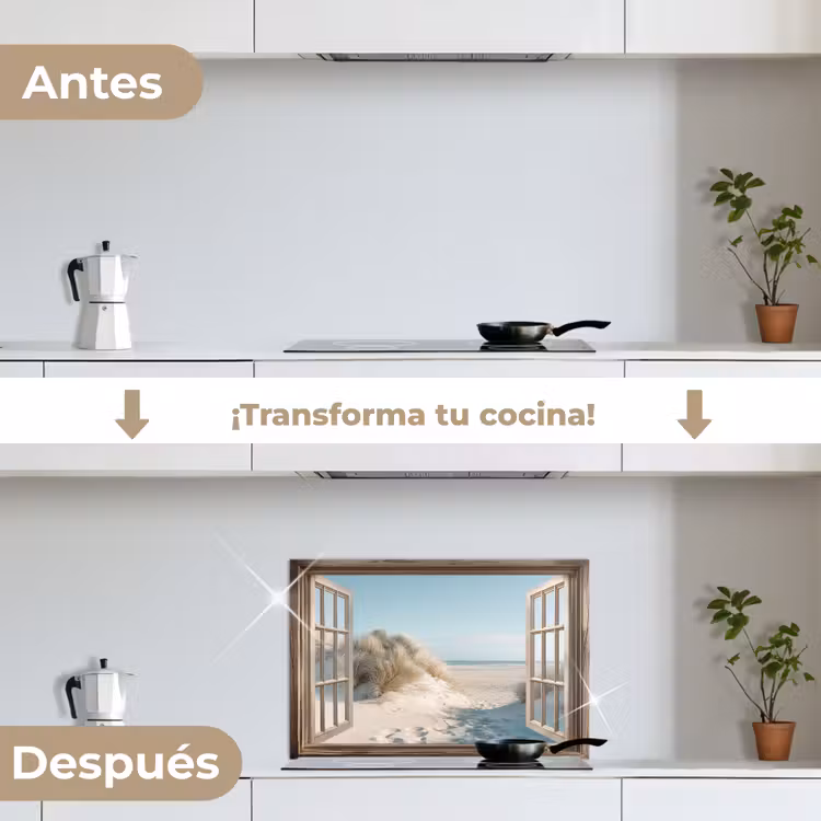 Salpicaderos de cocina - Vista - Pradera alta - Dunas - Mar - Paisaje — 7