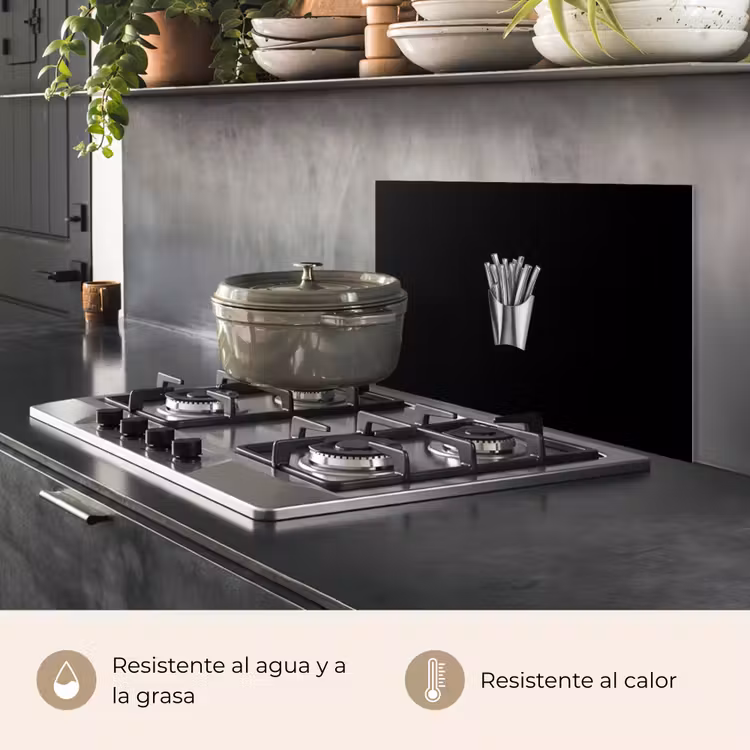Salpicaderos de cocina - Patatas fritas - Futurista - Plata — 2