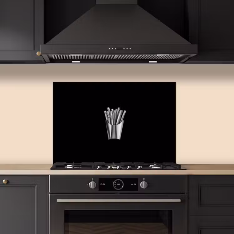 Salpicaderos de cocina - Patatas fritas - Futurista - Plata — 5