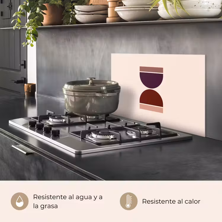 Salpicaderos de cocina - Reloj de arena - Simétrico - Rojo - Morado — 2