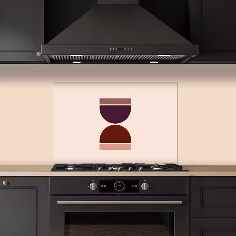 Salpicaderos de cocina - Reloj de arena - Simétrico - Rojo - Morado — 5