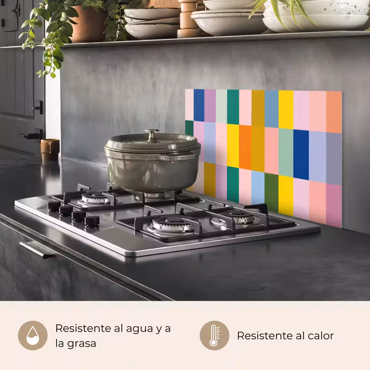 Salpicaderos de cocina - Tiras - Azul - Motivo - Abstracto — 2