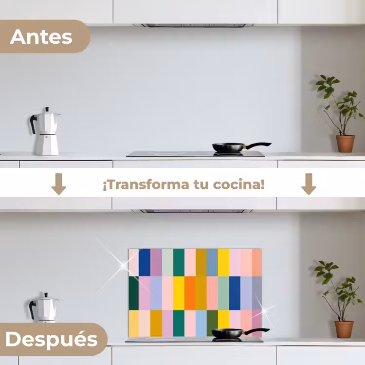 Salpicaderos de cocina - Tiras - Azul - Motivo - Abstracto — 7