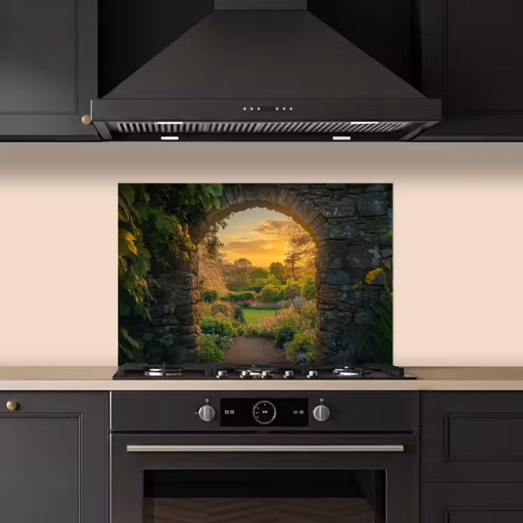 Salpicaderos de cocina - Puerta - Plantas - Puesta de sol — 5
