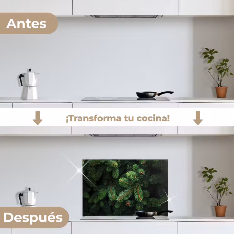 Salpicaderos de cocina - Ramas de abeto - Brotes - Agujas - Verde — 7