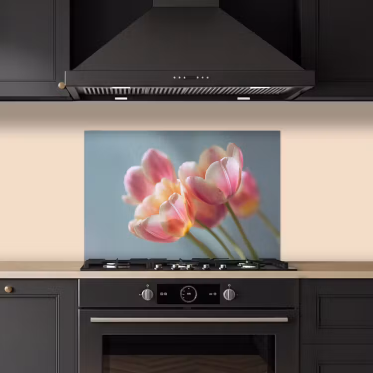 Salpicaderos de cocina - Tulipanes - Rosa - Tallos — 5
