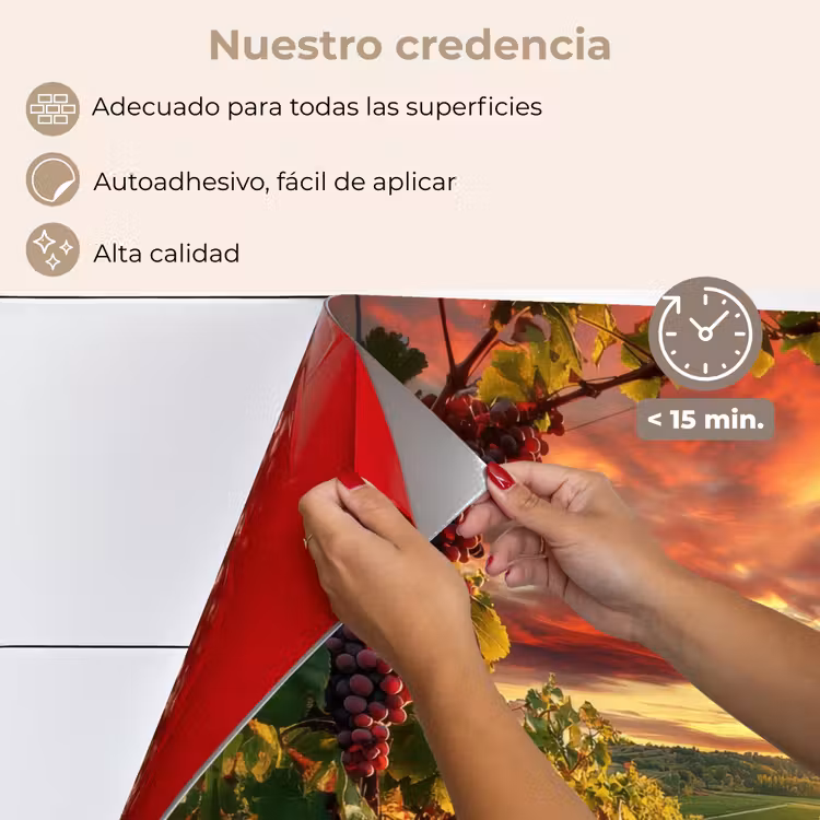 Salpicaderos de cocina - Viñedo - Uvas - Puesta de sol — 4