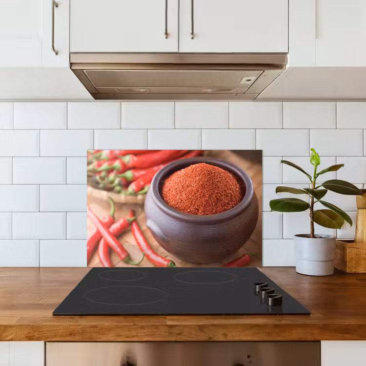 Salpicaderos de cocina - Pimienta de cayena en polvo en un bol — 3
