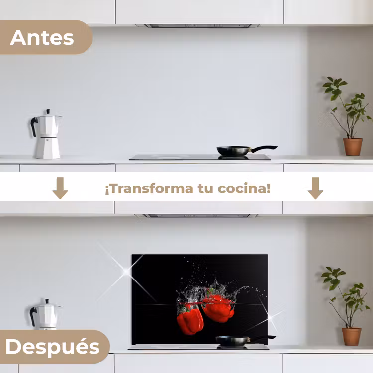 Salpicaderos de cocina - Pimiento - Verduras - Naturaleza muerta - Agua - Rojo — 7