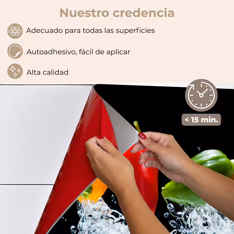Salpicaderos de cocina - Pimientos - Negros - Verduras - Agua - Hoja — 4