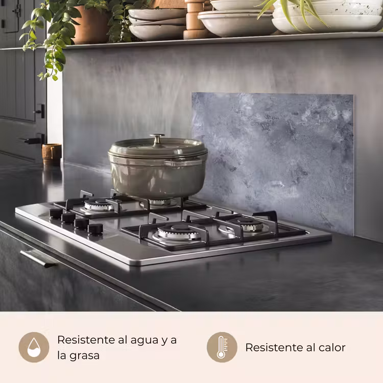 Salpicaderos de cocina - Pizarra - Hormigón - Retro - Estructuras - Gris - Rústico — 2