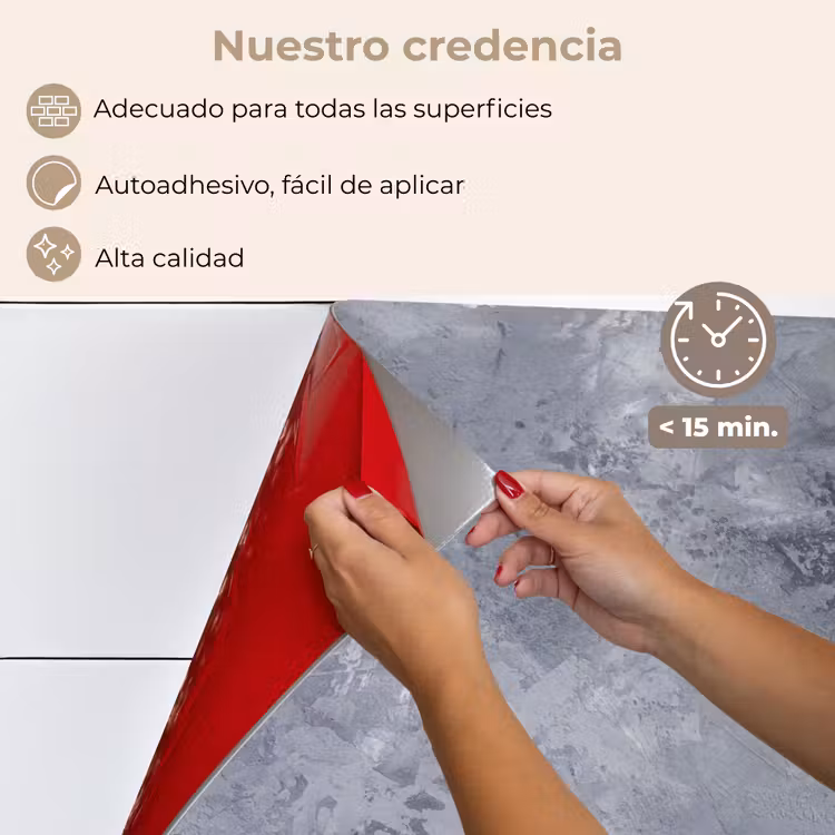 Salpicaderos de cocina - Pizarra - Hormigón - Retro - Estructuras - Gris - Rústico — 4