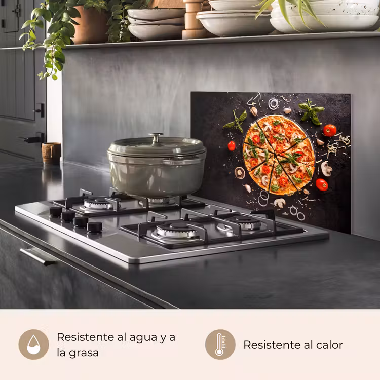 Salpicaderos de cocina - Pizza - Verduras - Hierbas - Cocina - Industrial — 2