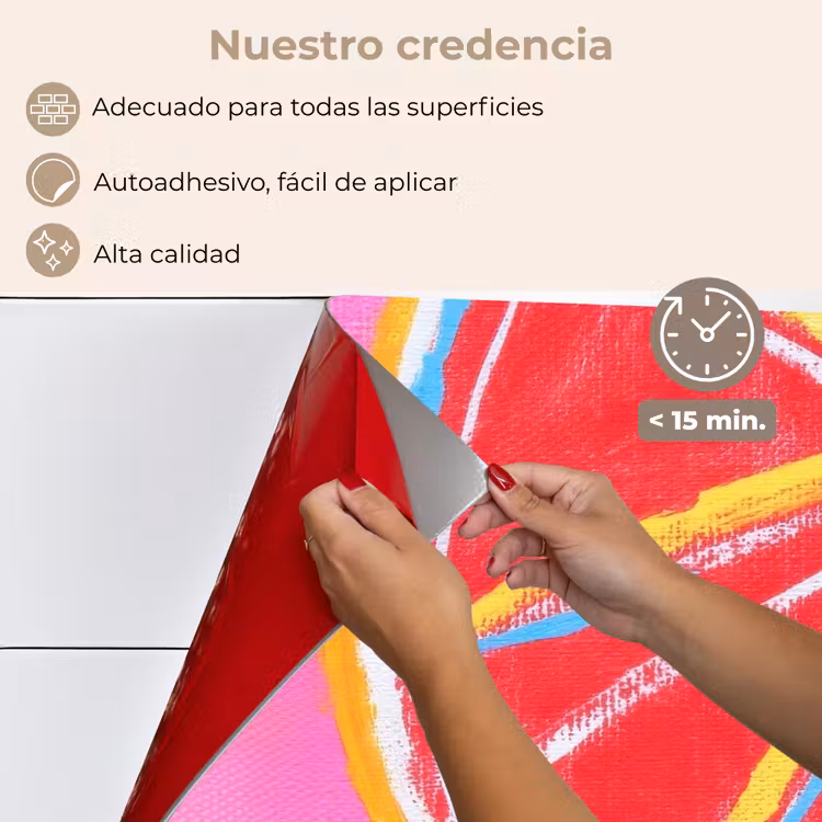 Salpicaderos de cocina - Pomelo - Pintado - Rosa - Rayas — 4