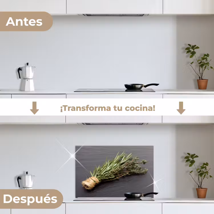 Salpicaderos de cocina - Tomillo - Hierbas - Verde - Mesa - Cocina - Piedra — 7