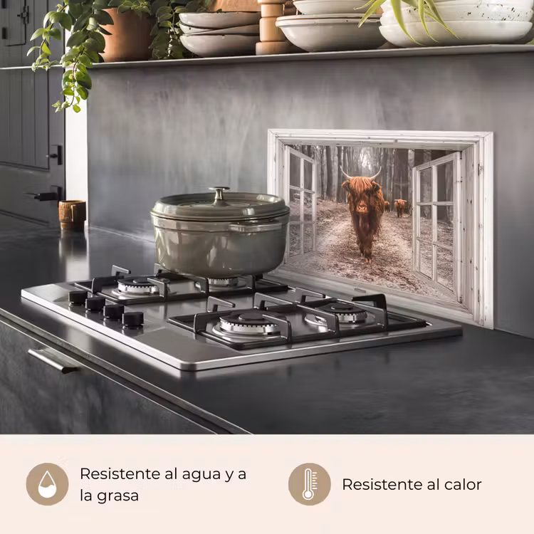 Salpicaderos de cocina - Vista - Highlander escocés - Ventana — 2