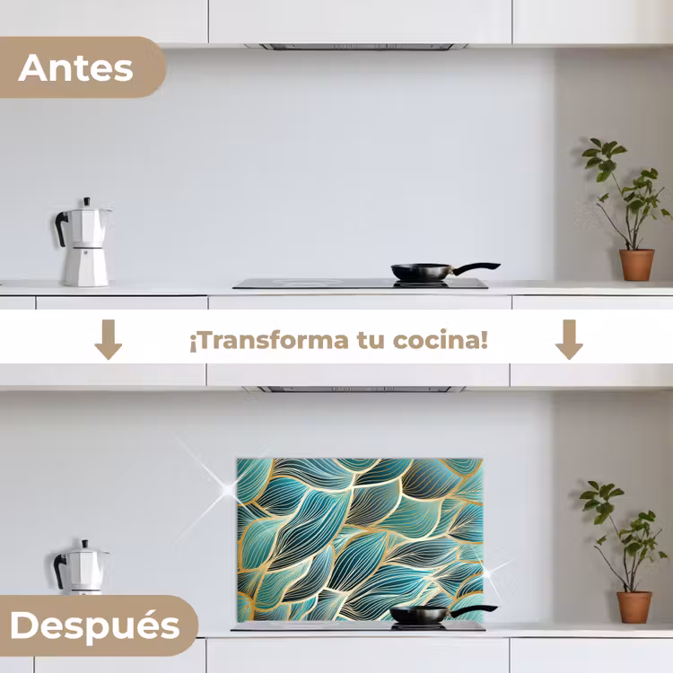 Salpicaderos de cocina - Patrones - Oro - Abstracto - Onda — 7