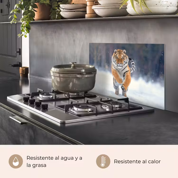 Salpicaderos de cocina - Tigre - Paisaje - Nieve - Animales — 2
