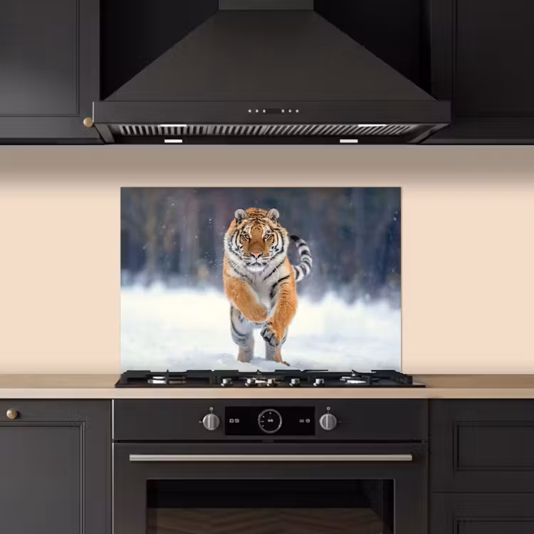 Salpicaderos de cocina - Tigre - Paisaje - Nieve - Animales — 5