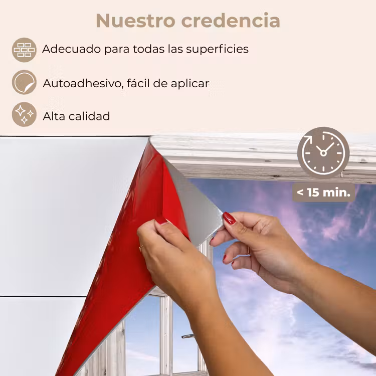Salpicaderos de cocina - Ventana con vistas a la puesta de sol — 4