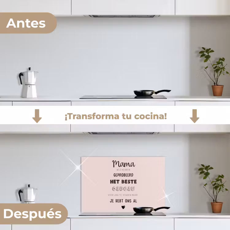Salpicaderos de cocina - Proverbios - Citas Mamá Ya Nos Tienes - Regalo para mamá en el Día de la Madre - Rosa — 7