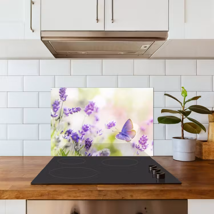 Salpicaderos de cocina - Sueño de lavanda con mariposa — 3