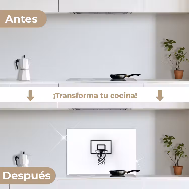 Salpicaderos de cocina - Tablero de baloncesto - Minimalista - Negro — 7